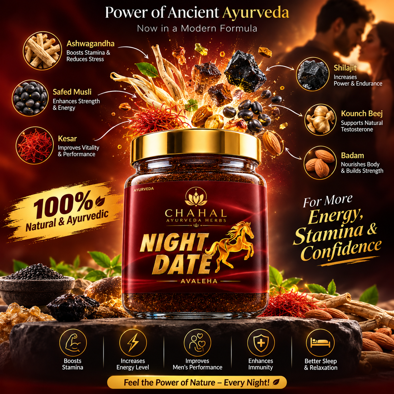 Chahal Ayurvedic Herbs – Night Date 250G